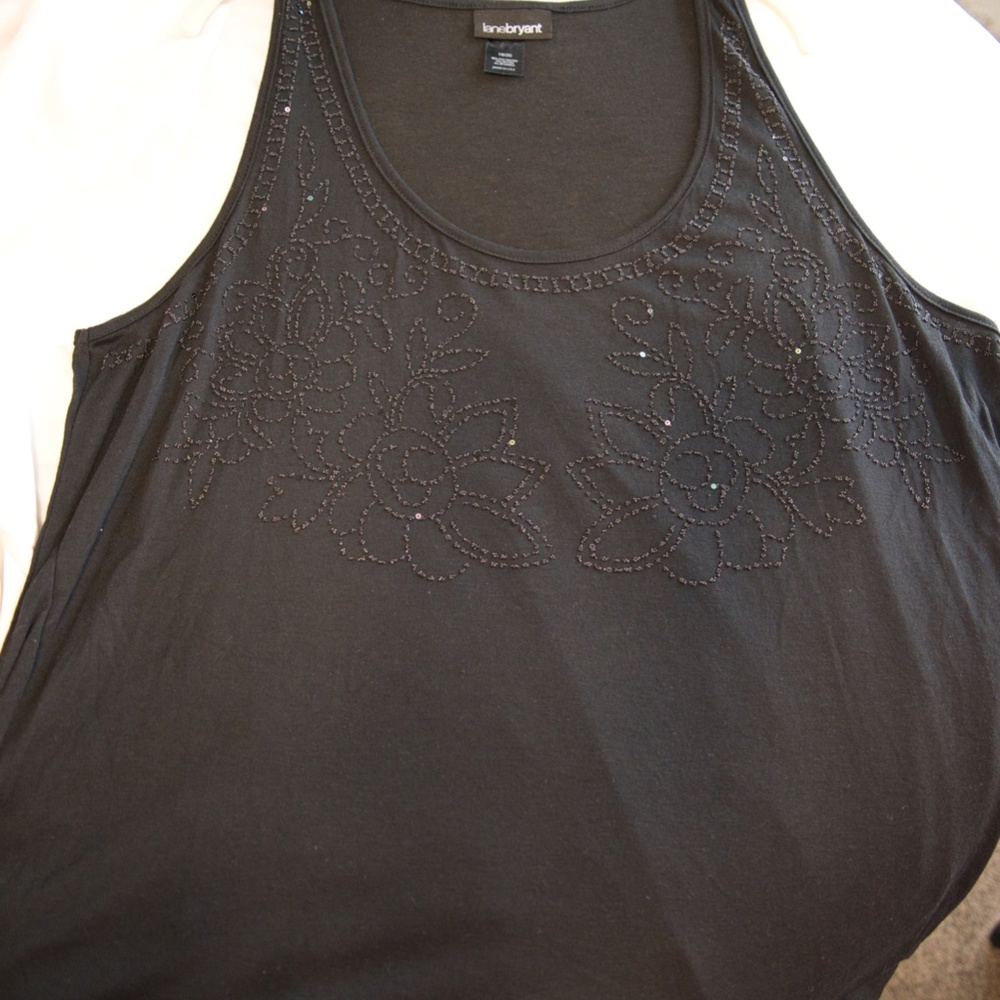 *Lane Bryant - Women's Floral Beaded Tank Top*